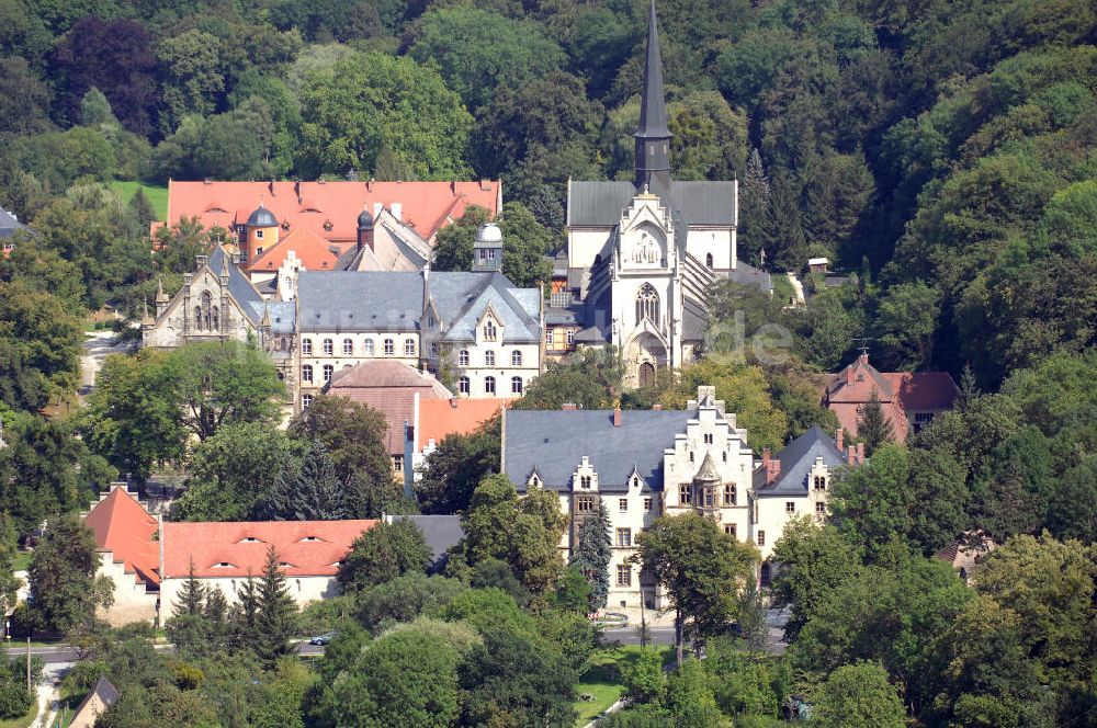 Luftaufnahme Schulpforte - Klosterkirche und Zisterzienserkloster in Schulpforte