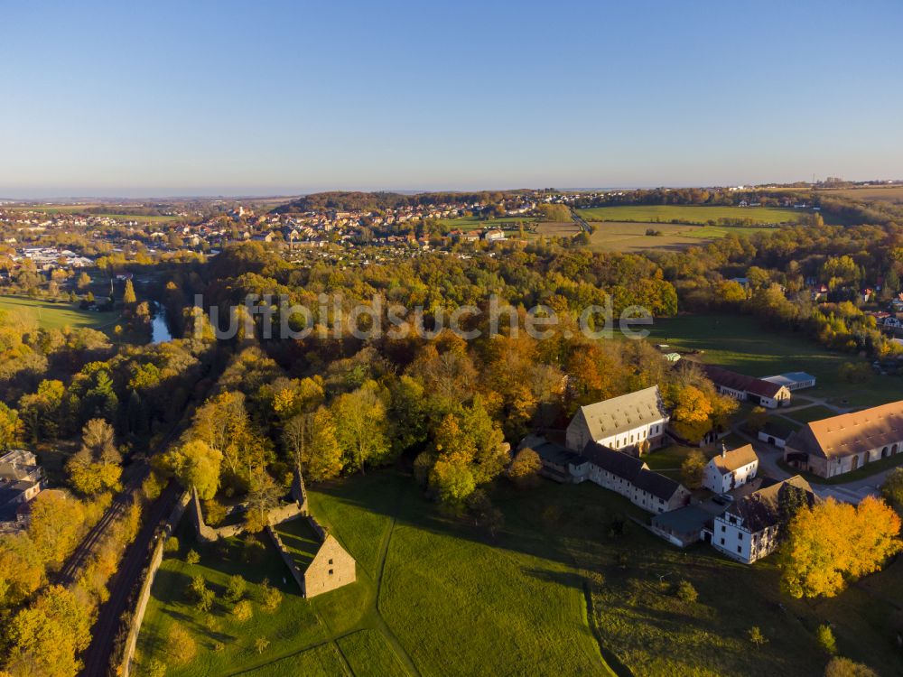 Luftaufnahme Meissen - Klosterpark Altzella in Nossen im Bundesland Sachsen