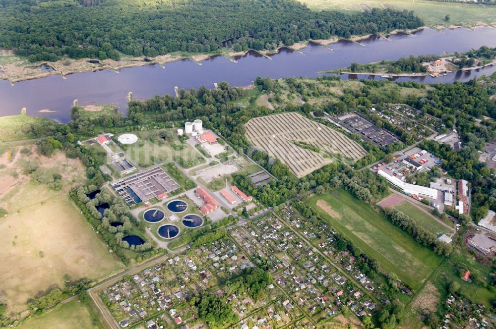 Frankfurt (Oder) aus der Vogelperspektive: Kläranlage in Frankfurt (Oder) im Bundesland Brandenburg