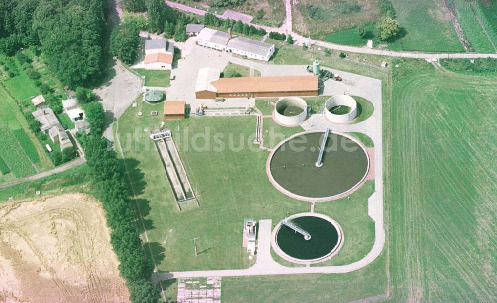 Seelow / Brandenburg aus der Vogelperspektive: Klärwerk in Seelow / Brandenburg