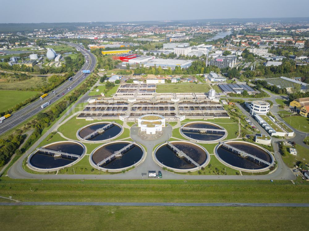 Luftbild Dresden - Klärwerks- Becken und Reinigungsstufen in Dresden im Bundesland Sachsen, Deutschland