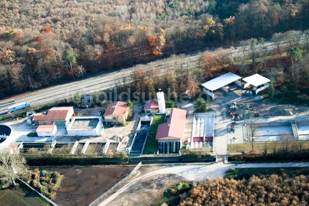 Luftbild Kandel - Klärwerks- Becken und Reinigungsstufen in Kandel im Bundesland Rheinland-Pfalz