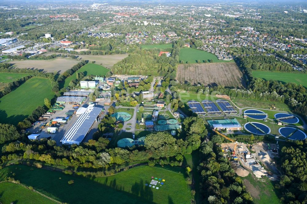 Luftbild Neumünster - Klärwerks- Becken und Reinigungsstufen in Neumünster im Bundesland Schleswig-Holstein, Deutschland