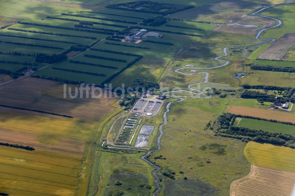 Ringköbing aus der Vogelperspektive: Klärwerks- Becken und Reinigungsstufen in Ringköbing in Region Midtjylland, Dänemark