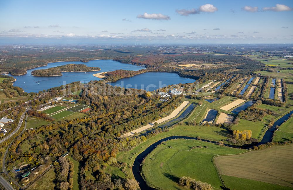 Luftaufnahme Haltern am See - Klärwerks- Becken, Reinigungsstufen und Wasseraufbereitungsanlage der Gelsenwasser AG in Haltern am See im Bundesland Nordrhein-Westfalen