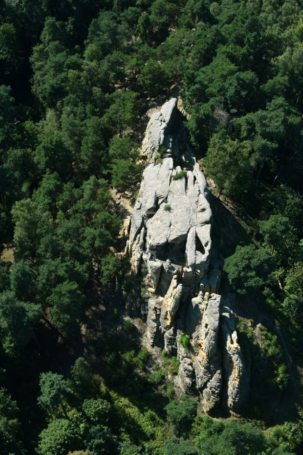 Luftbild Halberstadt - Klusfelsen in Halberstadt im Bundesland Sachsen-Anhalt, Deutschland