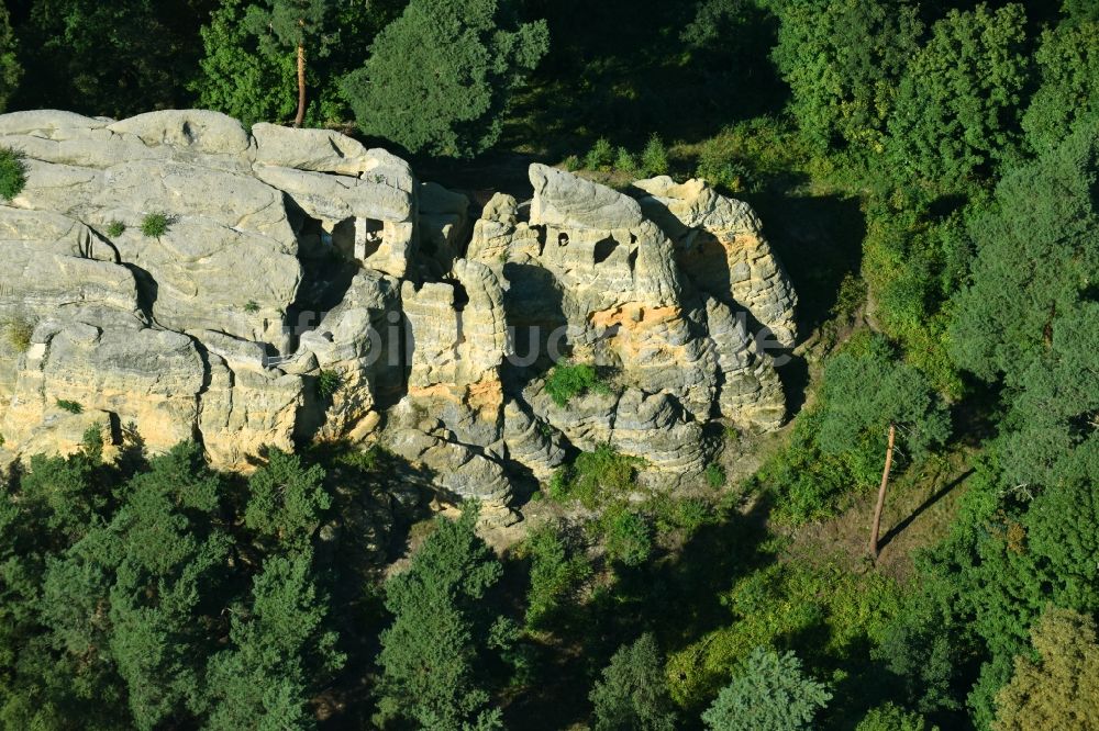 Halberstadt aus der Vogelperspektive: Klusfelsen in Halberstadt im Bundesland Sachsen-Anhalt, Deutschland