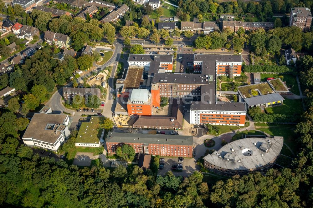 Bottrop aus der Vogelperspektive: Knappshaftskrankenhaus in Bottrop im Bundesland Nordrhein-Westfalen