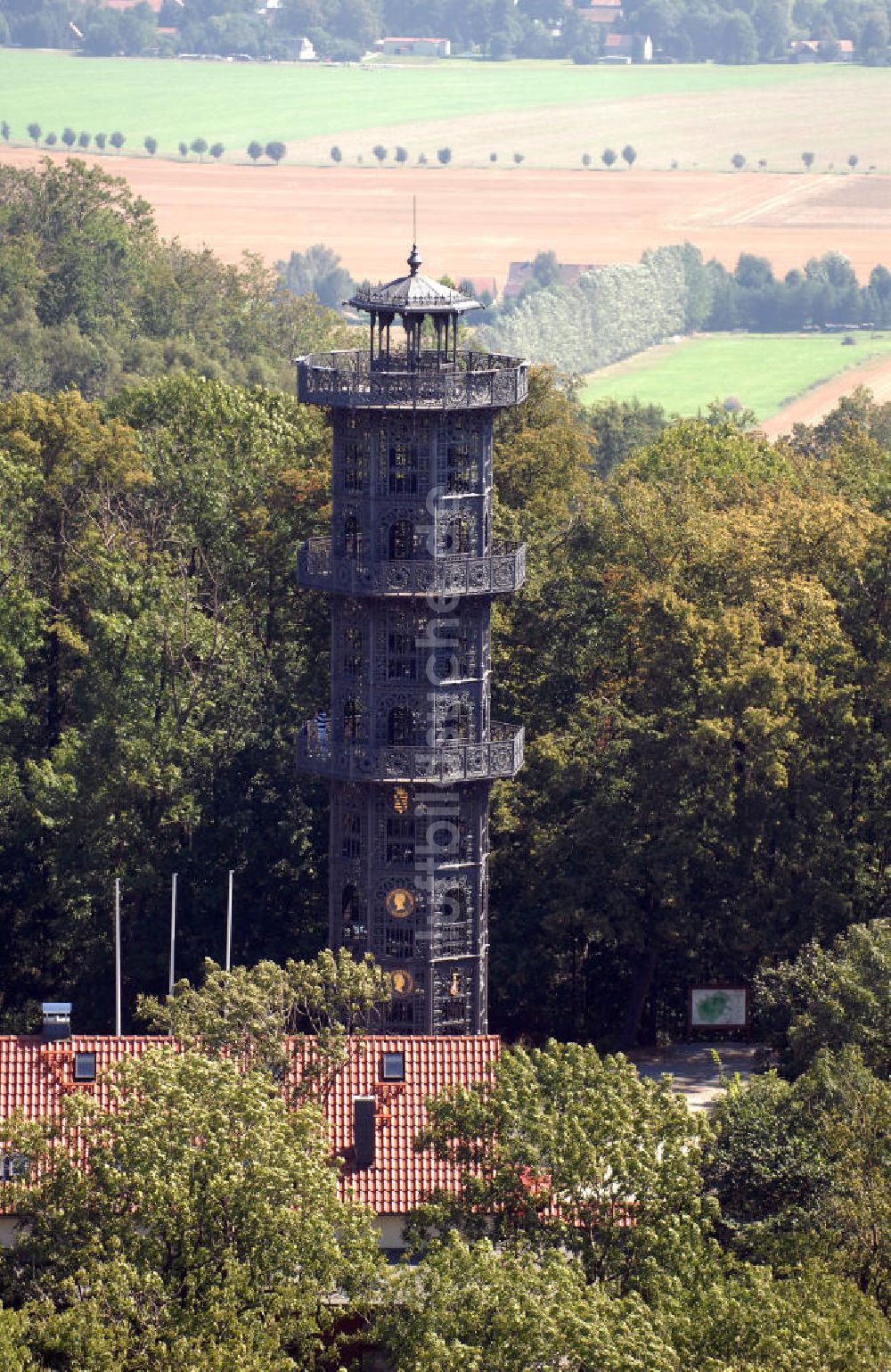 Luftbild Löbau - König-Friedrich-August-Turm