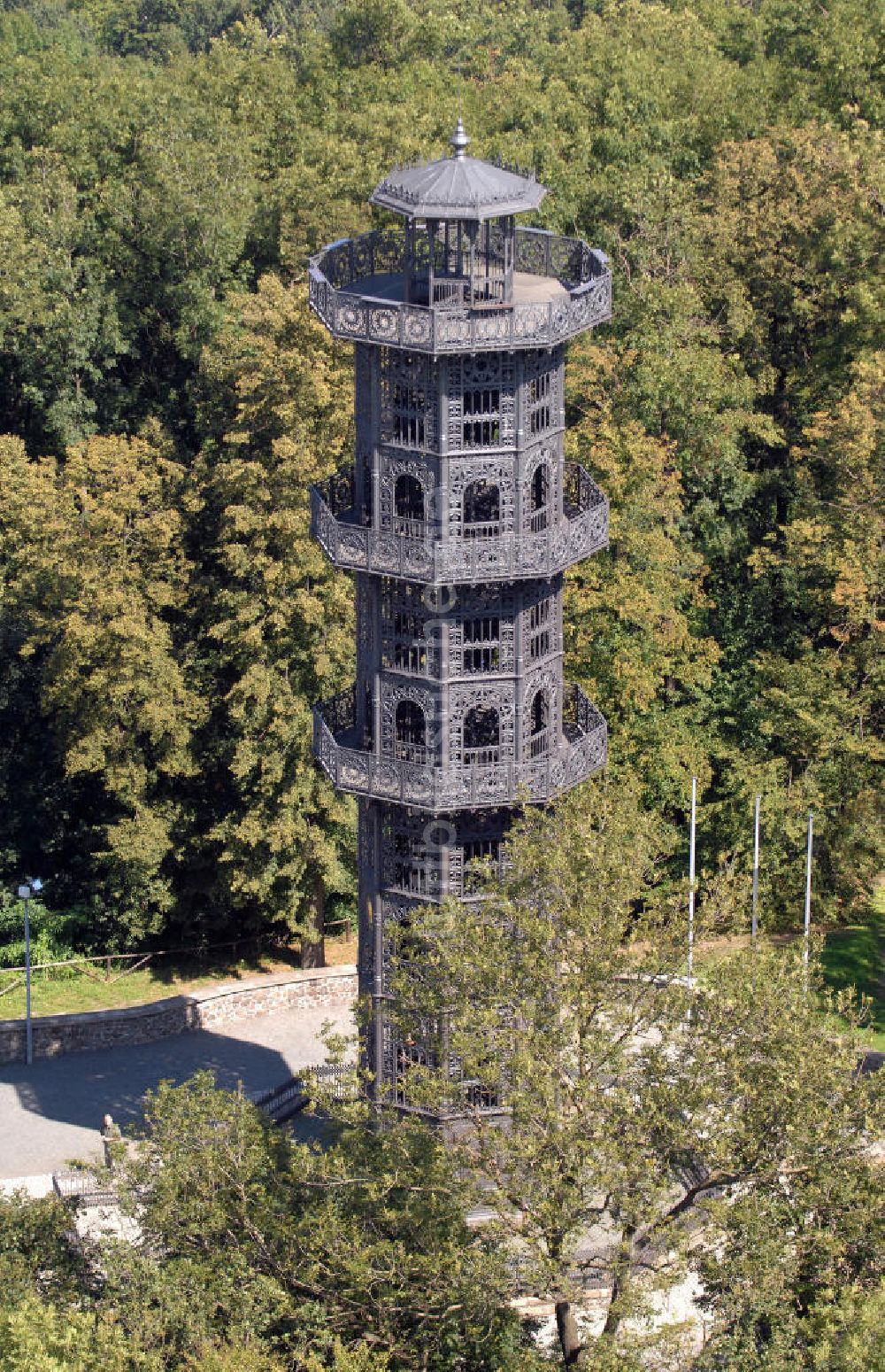 Löbau aus der Vogelperspektive: König-Friedrich-August-Turm