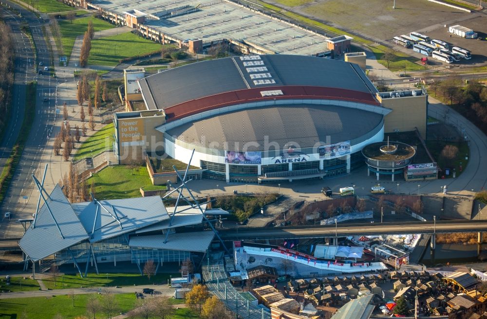 Luftaufnahme Oberhausen - König - Pilsener - Arena am Centro im Stadtteil Neue Mitte in Oberhausen im Bundesland Nordrhein-Westfalen