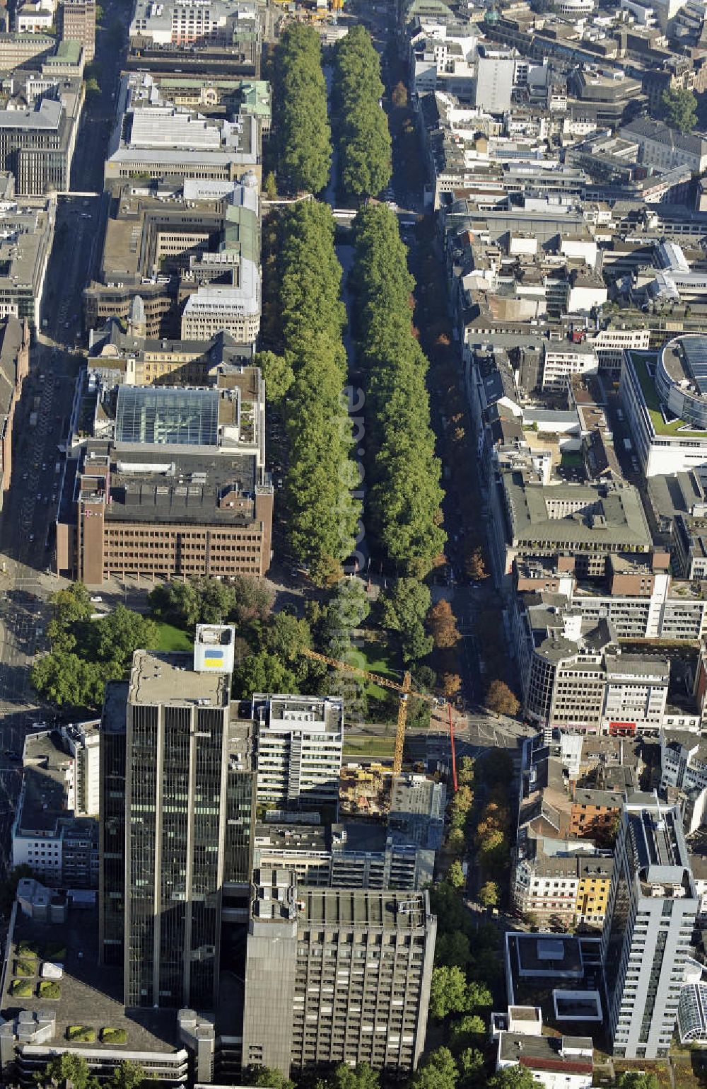 Düsseldorf von oben - Königsallee Düsseldorf