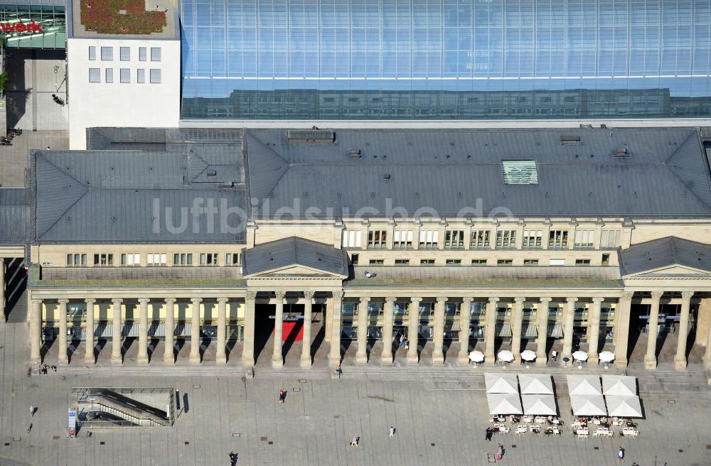 Stuttgart von oben - Königsbau mit den Königsbau-Passagen in Baden-Württemberg