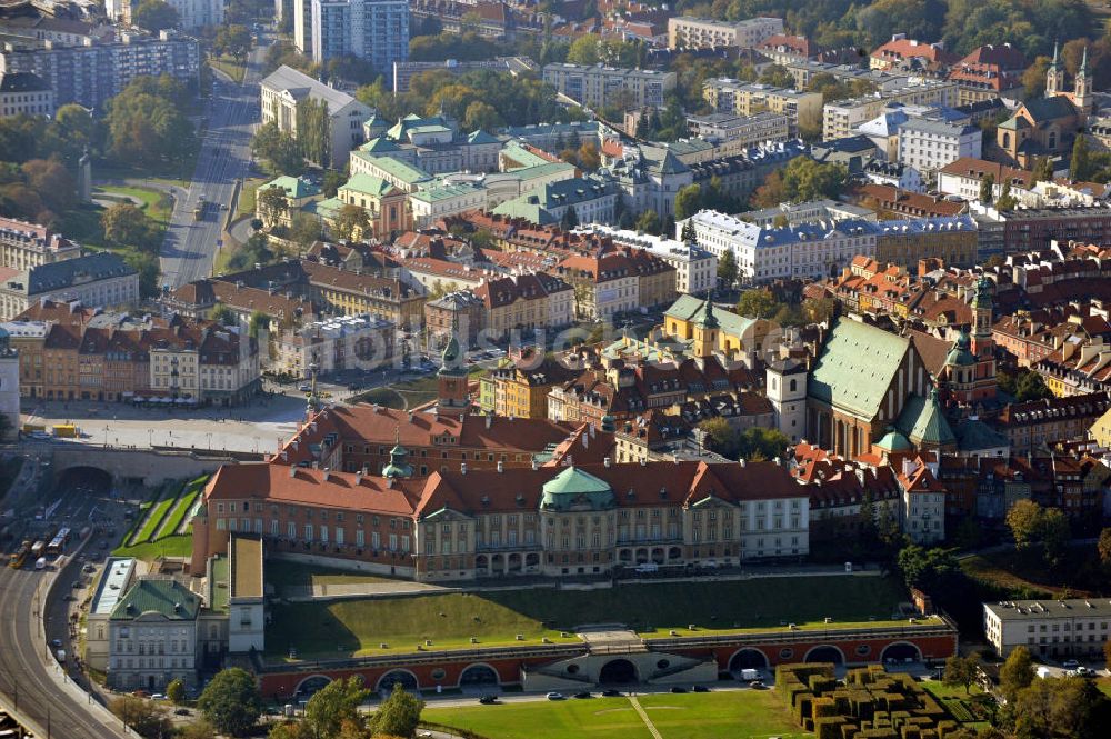 Warschau / Warszawa / Warsaw aus der Vogelperspektive: Königsschloss Warschau