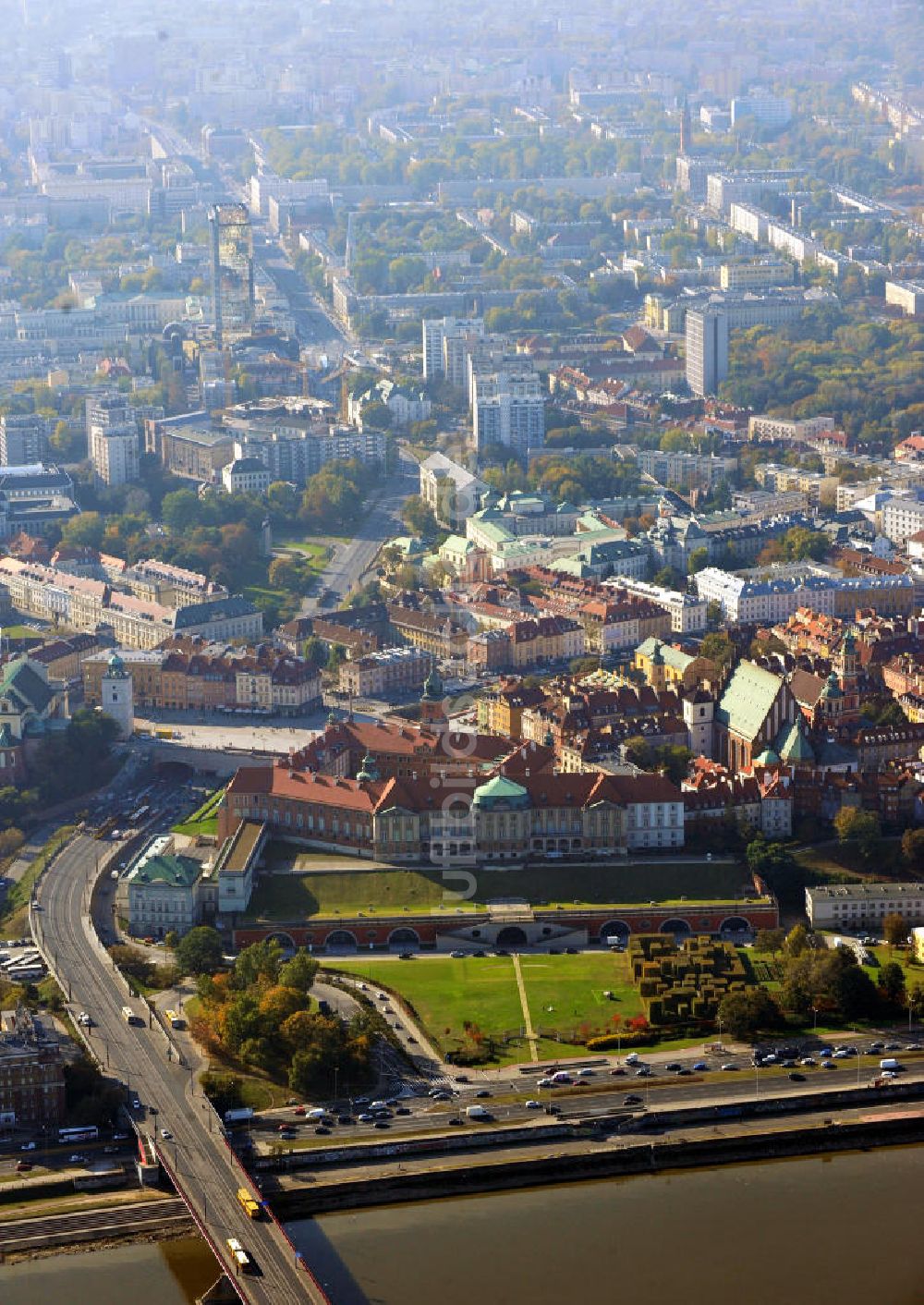 Luftaufnahme Warschau / Warszawa / Warsaw - Königsschloss Warschau