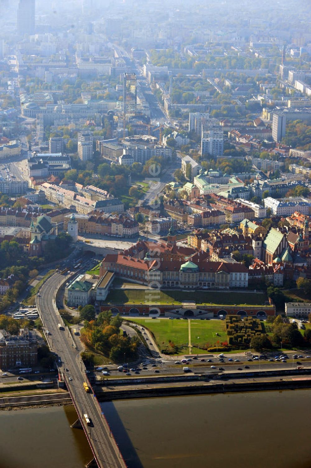 Warschau / Warszawa / Warsaw von oben - Königsschloss Warschau