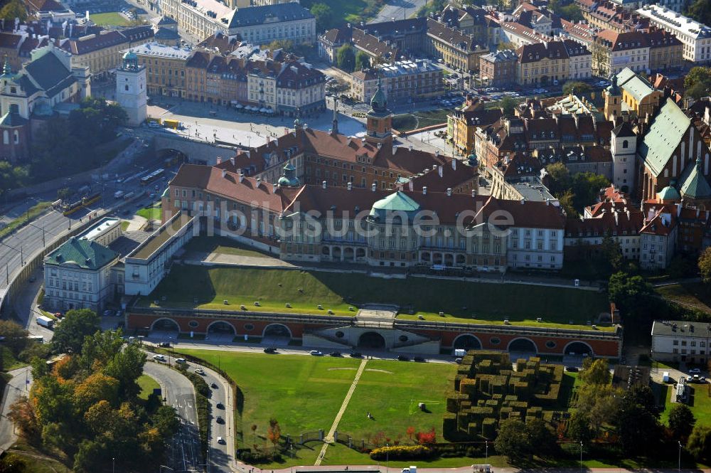 Warschau / Warszawa / Warsaw aus der Vogelperspektive: Königsschloss Warschau