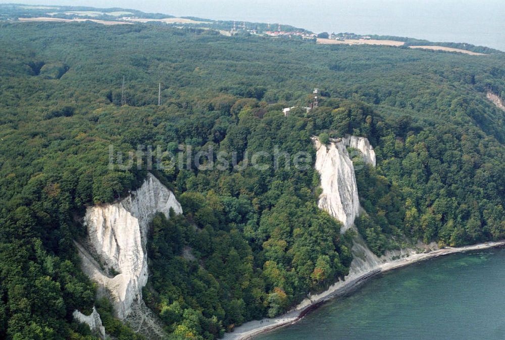 Königsstuhl / Rügen - Mecklenburg-Vorpommern von oben - Königsstuhl auf Rügen - Kreidefelsen