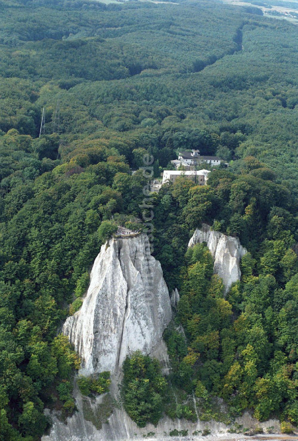 Königsstuhl / Rügen - Mecklenburg-Vorpommern aus der Vogelperspektive: Königsstuhl auf Rügen - Kreidefelsen