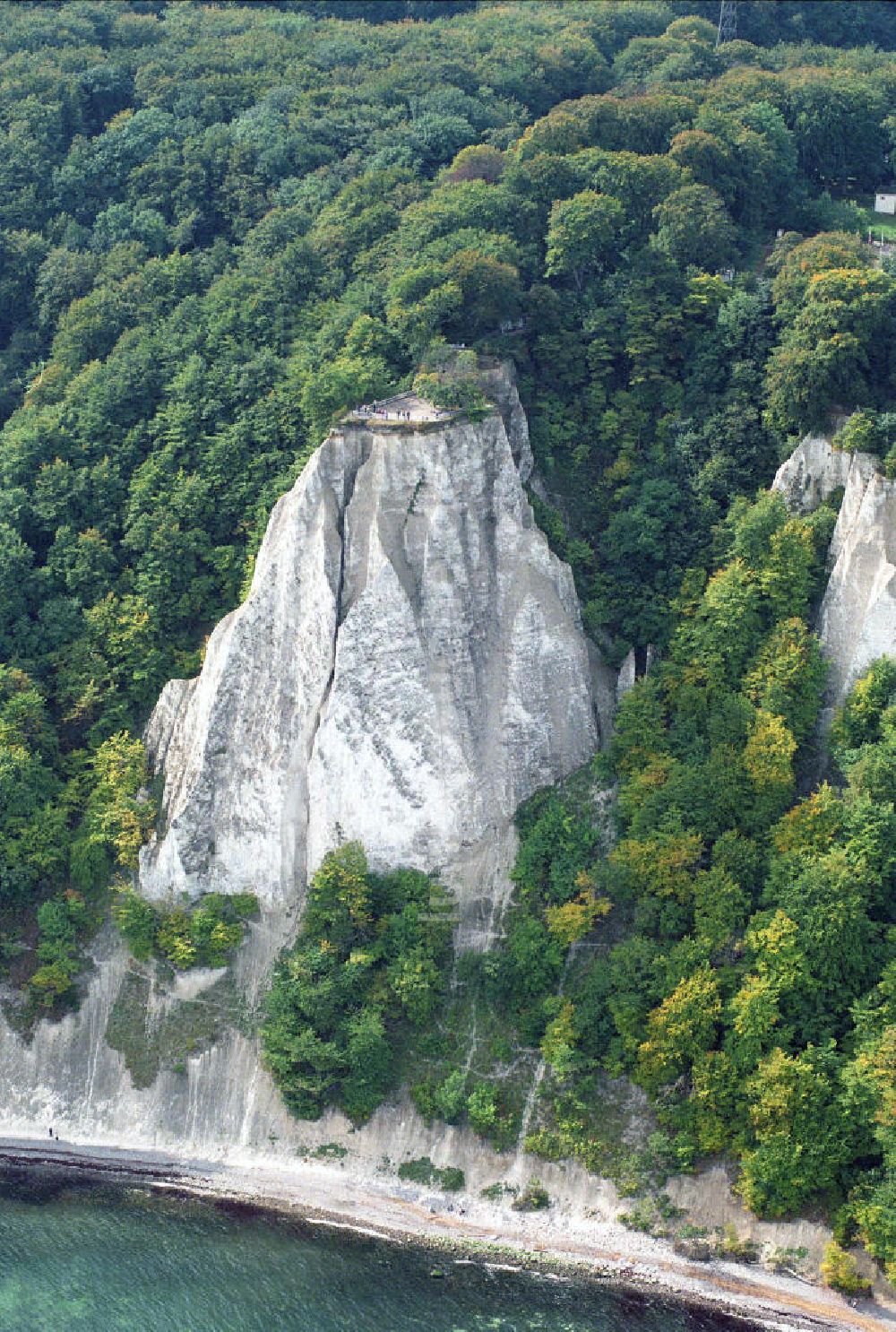 Luftbild Königsstuhl / Rügen - Mecklenburg-Vorpommern - Königsstuhl auf Rügen - Kreidefelsen