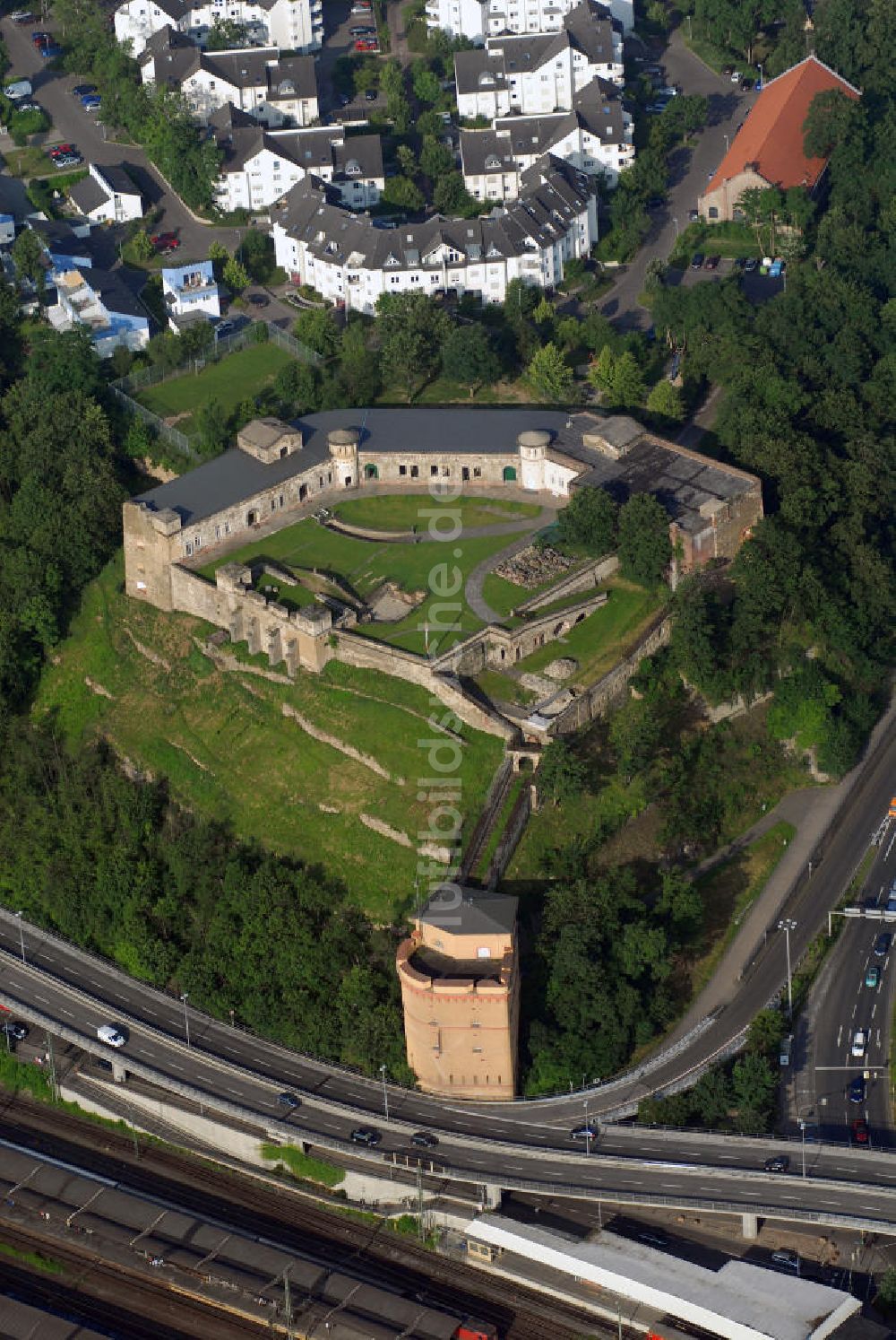 KOBLENZ von oben - Koblenz Blick auf Fort Großfürst Konstantin