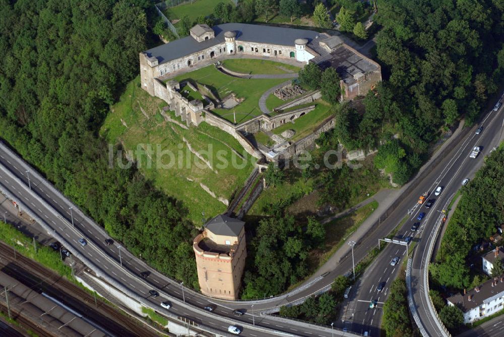 KOBLENZ aus der Vogelperspektive: Koblenz Blick auf Fort Großfürst Konstantin