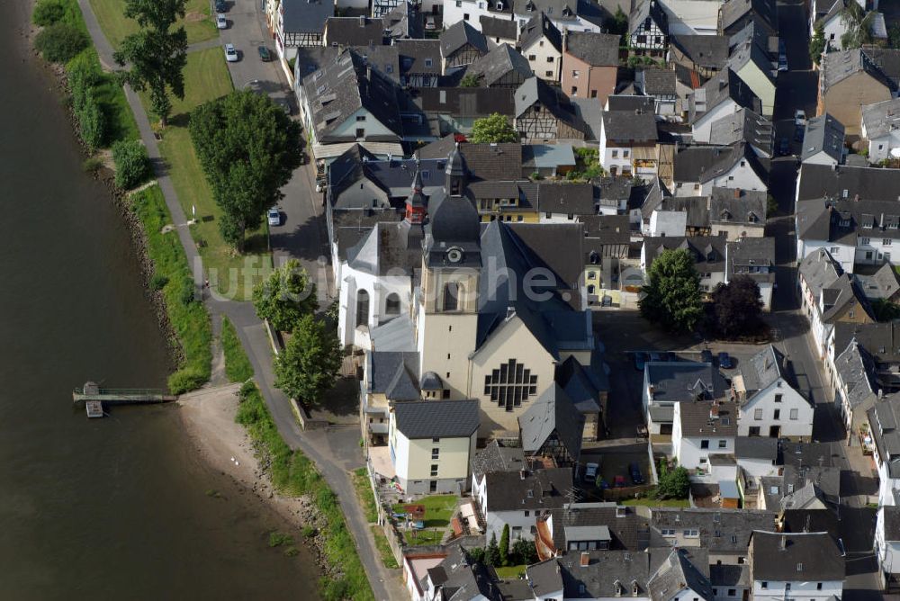 KOBLENZ von oben - Koblenz Blick auf das Kath. Pfarramt Neuendorf St. Peter