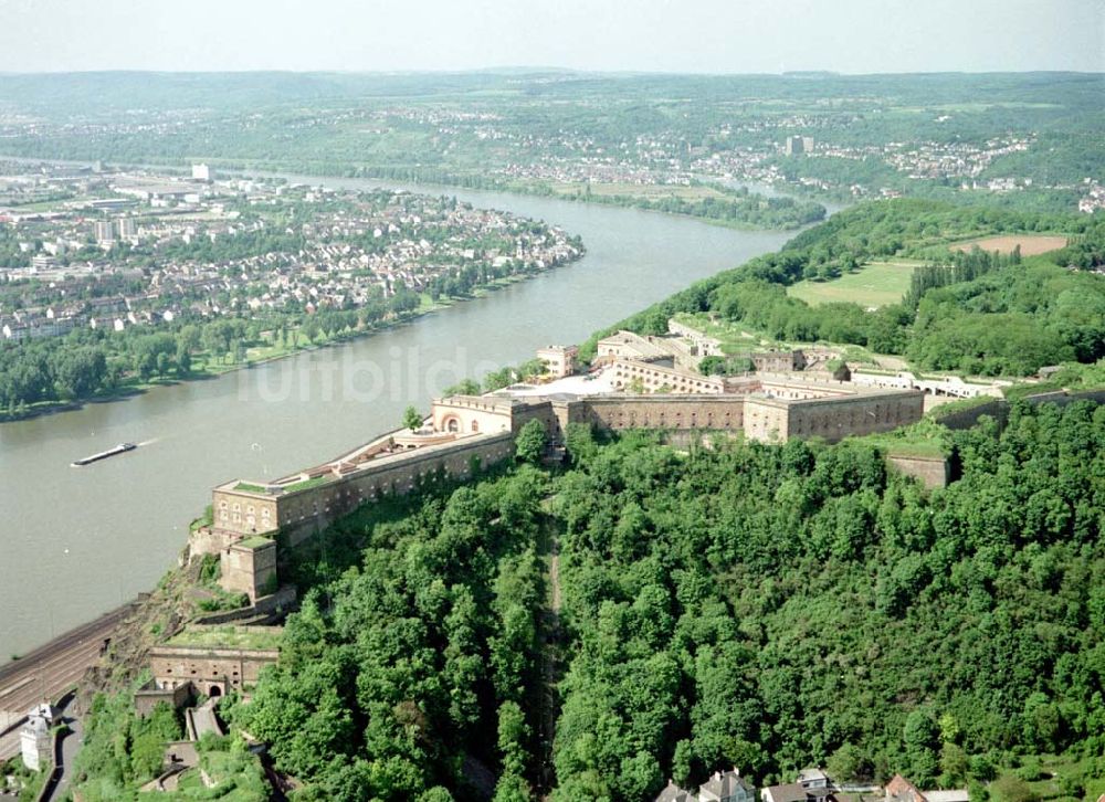 Luftbild Koblenz - Koblenz / Festung am Deutschen Eck.