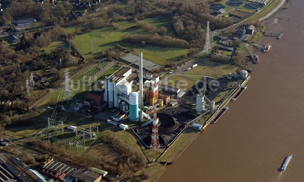 Bremen von oben - Kohle- Kraftwerksanlagen des Kraftwerk Farge in Bremen, Deutschland