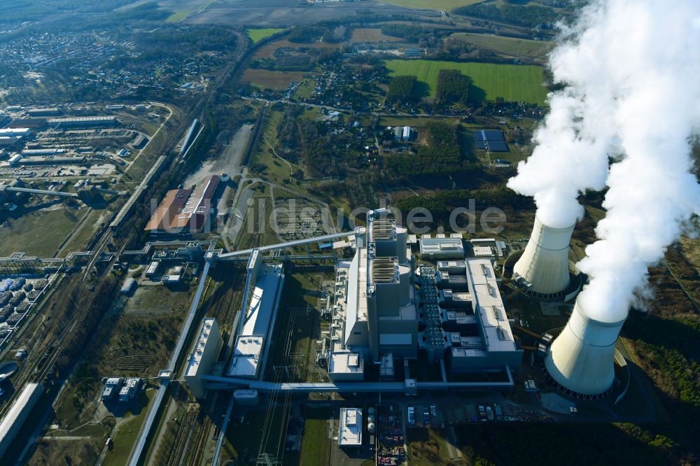 Luftbild Spremberg - Kohle- Kraftwerksanlagen der LEAG Lausitz Energiekraftwerke im Ortsteil Schwarze Pumpe in Spremberg im Bundesland Brandenburg, Deutschland