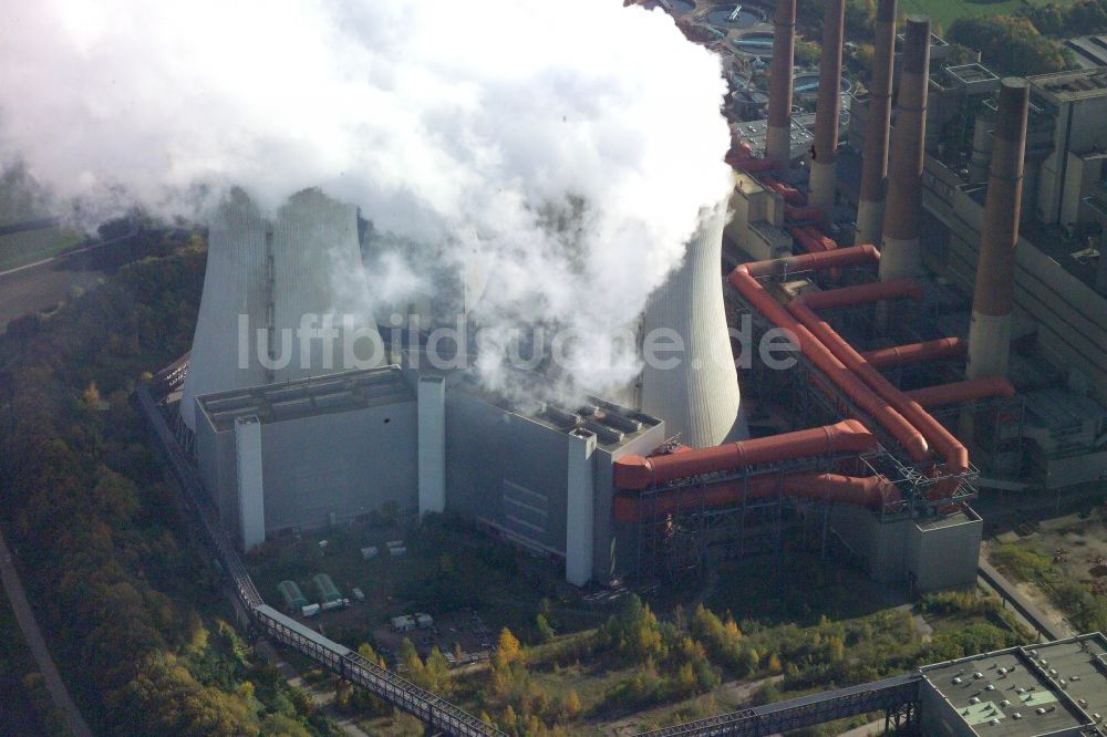 Bergheim von oben - Kohle- Kraftwerksanlagen des RWE Power AG Kraftwerk Niederaußem in Bergheim im Bundesland Nordrhein-Westfalen, Deutschland