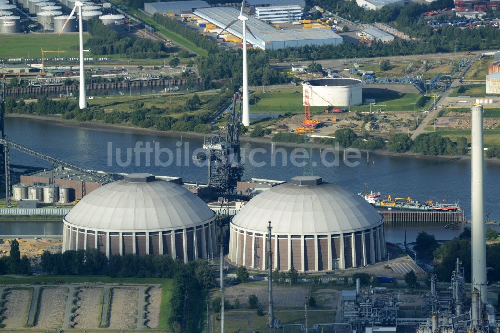 Hamburg von oben - Kohle- Kraftwerksanlagen des Vattenfall Kraftwerks Moorburg in Hamburg