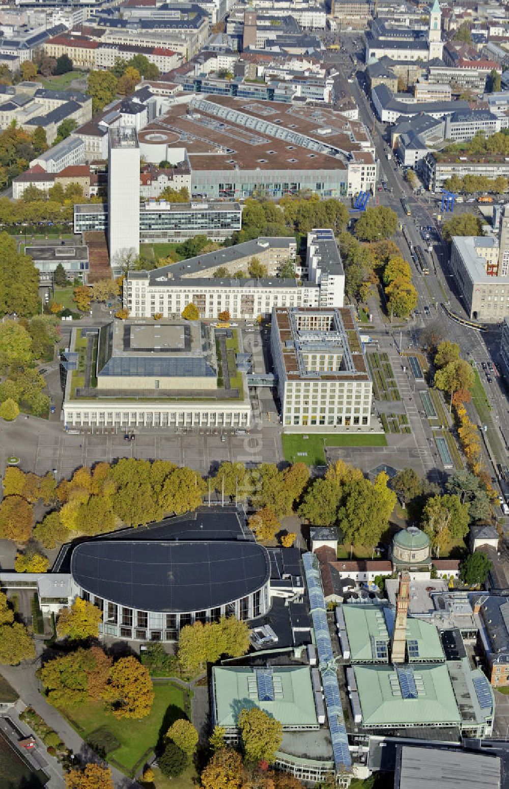 Karlsruhe von oben - Kongresszentrum Karlsruhe