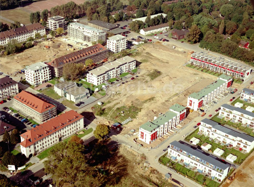 Luftaufnahme Köln - Konversions- Baustelle Gebäudekomplex der ehemaligen Militär- Kaserne in Köln im Bundesland Nordrhein-Westfalen, Deutschland