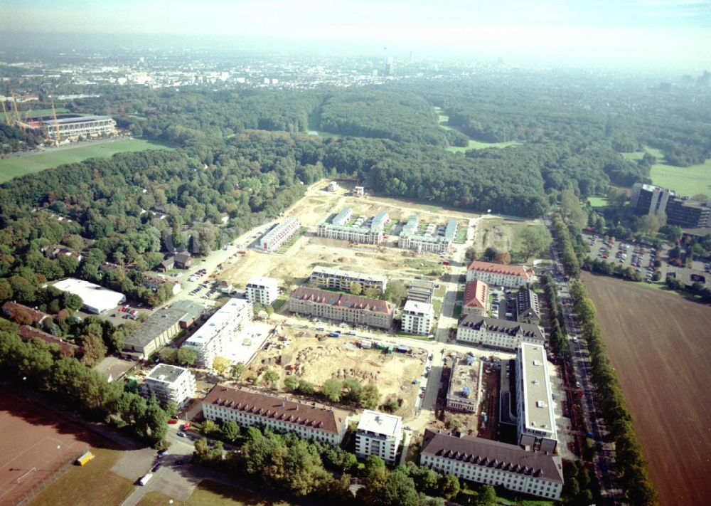 Luftaufnahme Köln - Konversions- Baustelle Gebäudekomplex der ehemaligen Militär- Kaserne in Köln im Bundesland Nordrhein-Westfalen, Deutschland