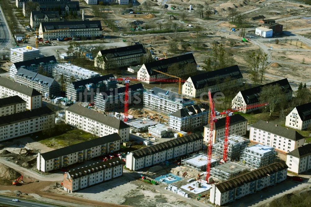 Luftbild Hanau - Konversions- Baustelle Gebäudekomplex der ehemaligen Militär- Kaserne im Ortsteil Wolfgang in Hanau im Bundesland Hessen, Deutschland