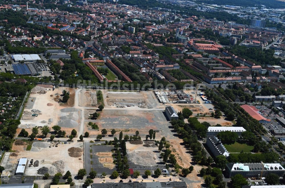 Luftbild Schweinfurt - Konversions- Baustelle Gebäudekomplex der ehemaligen Militär- Kaserne in Schweinfurt im Bundesland Bayern, Deutschland