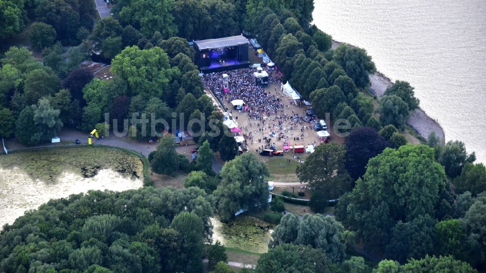 Bonn von oben - Konzertgelände Kunst!rasen in Bonn im Bundesland Nordrhein-Westfalen, Deutschland