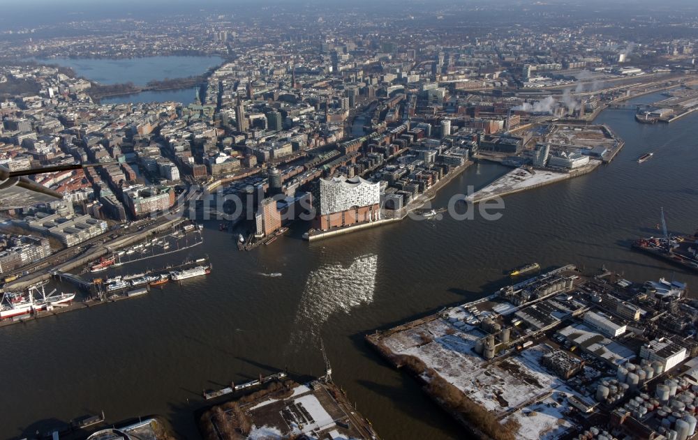 Luftaufnahme Hamburg - Konzerthaus Elbphilharmonie in Hamburg