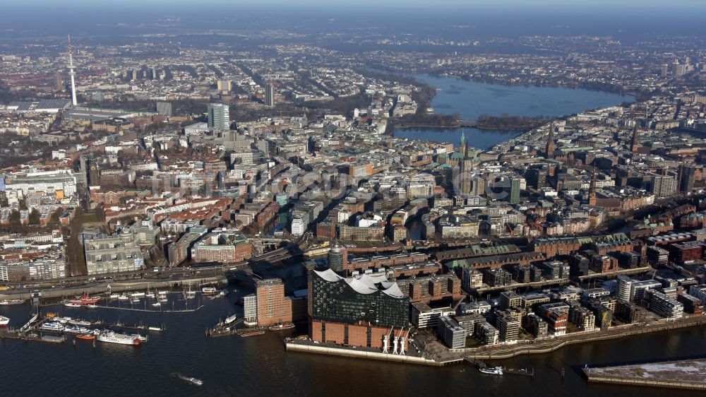 Luftaufnahme Hamburg - Konzerthaus Elbphilharmonie in Hamburg