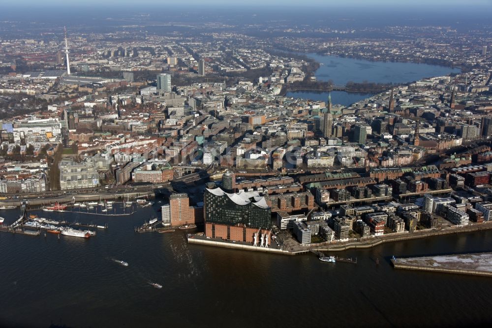 Hamburg von oben - Konzerthaus Elbphilharmonie in Hamburg