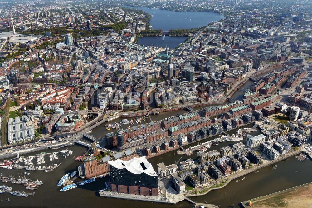 Luftbild Hamburg - Konzerthaus Elbphilharmonie in Hamburg