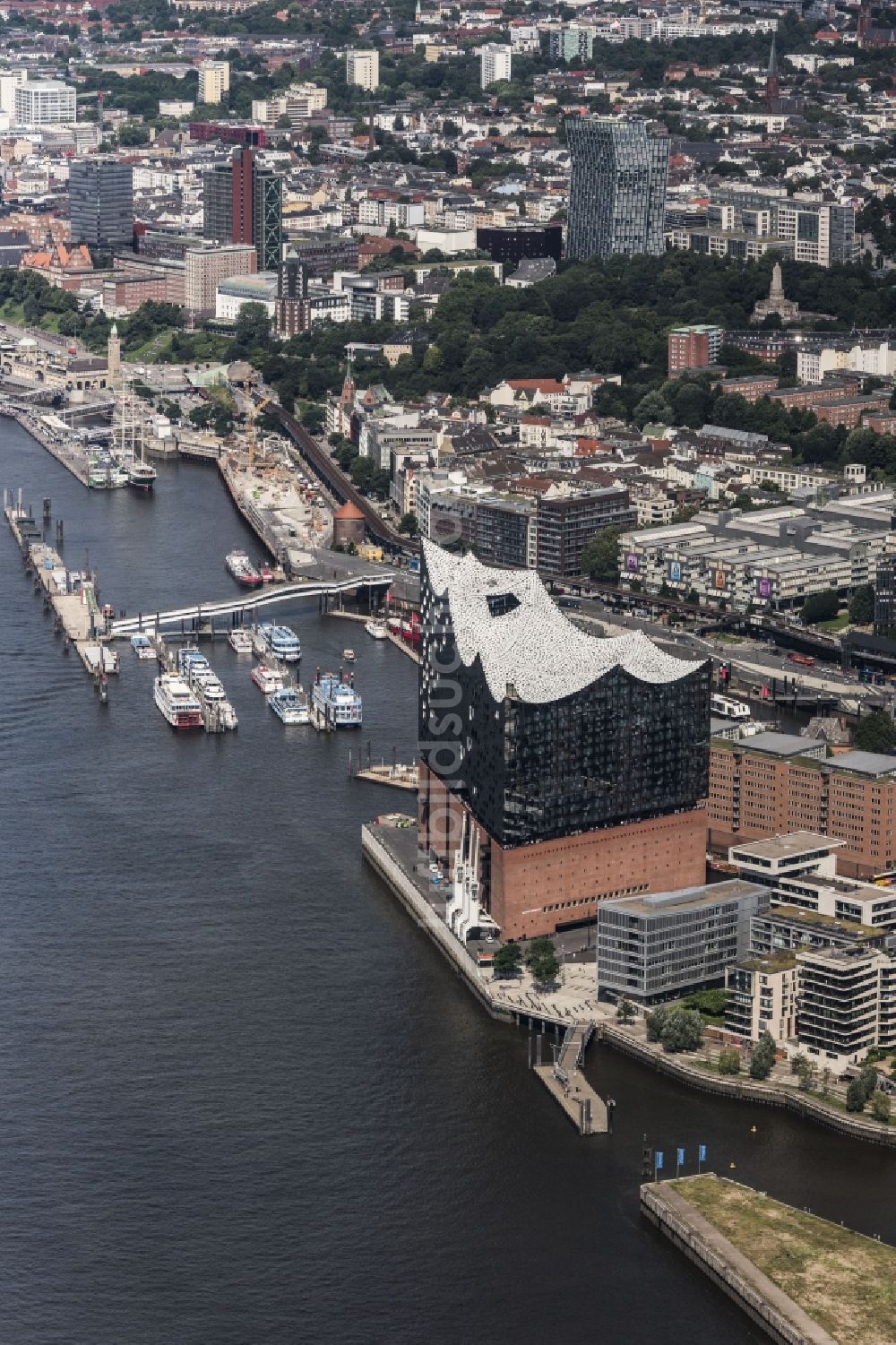 Luftbild Hamburg - Konzerthaus Elbphilharmonie in Hamburg