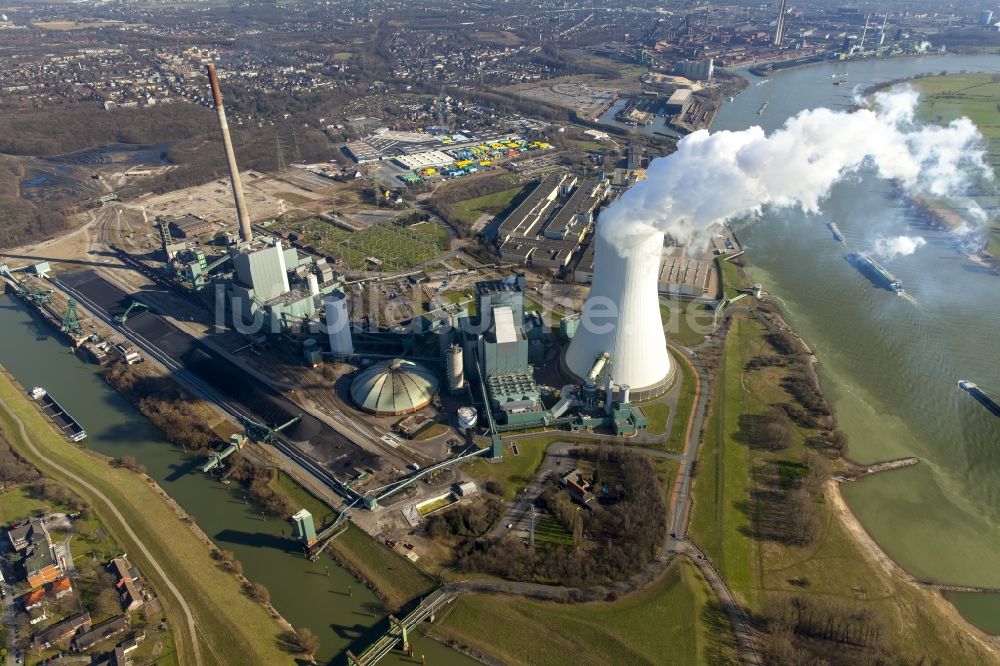 Luftaufnahme Duisburg - Kraftwerk Duisburg - Walsum im Bundesland Nordrhein-Westfalen