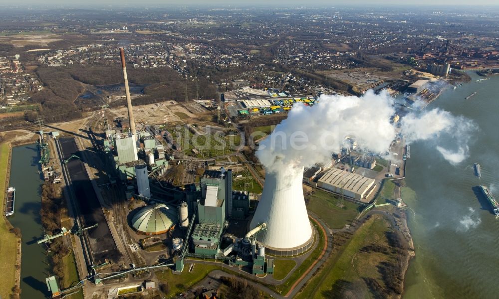 Duisburg von oben - Kraftwerk Duisburg - Walsum im Bundesland Nordrhein-Westfalen