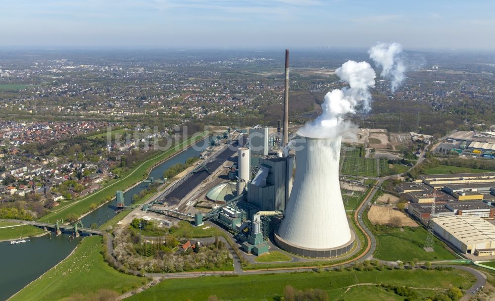 Duisburg von oben - Kraftwerk Duisburg - Walsum im Bundesland Nordrhein-Westfalen