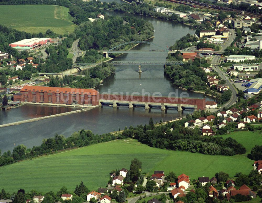 Luftbild Passau - Kraftwerk Kachlet in Passau