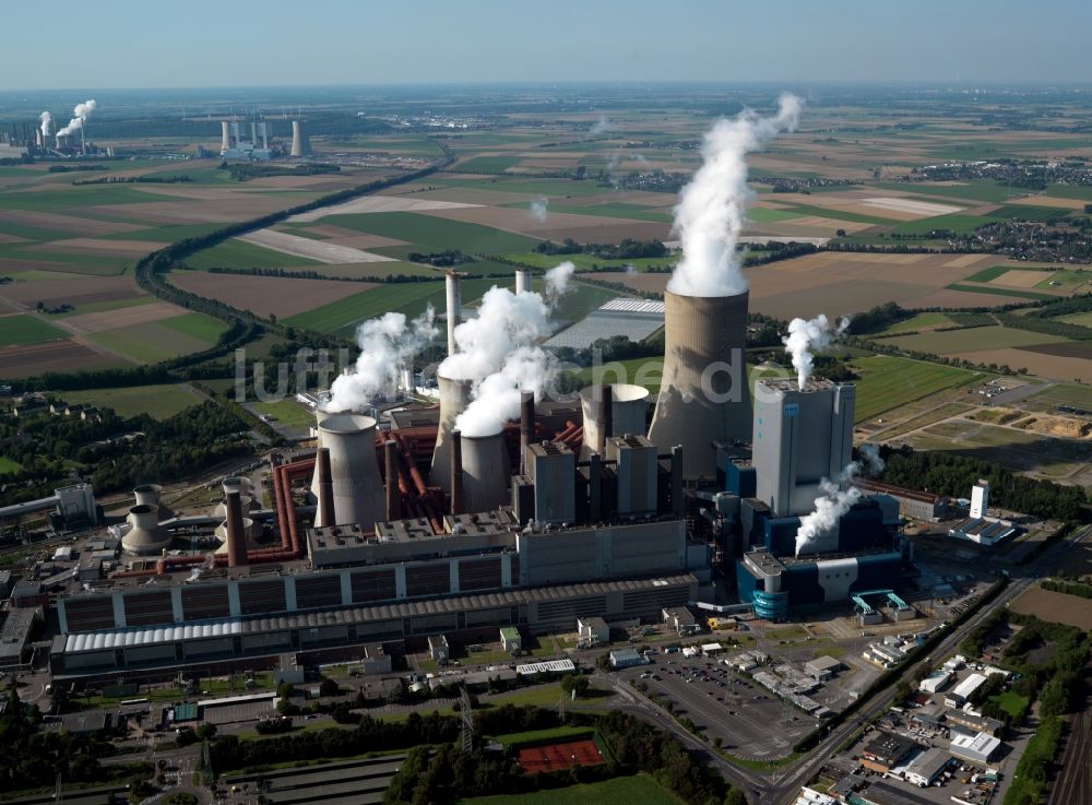 Luftaufnahme Bergheim - Kraftwerk Niederaußem in Bergheim im Bundesland Nordrhein-Westfalen
