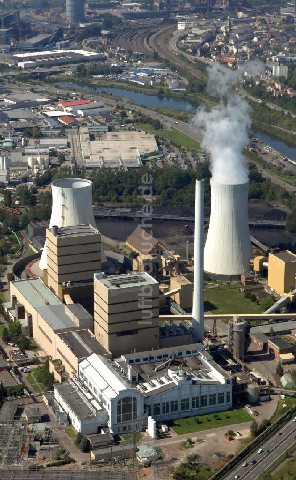 Völklingen aus der Vogelperspektive: Kraftwerk Völklingen-Fenne im Saarland