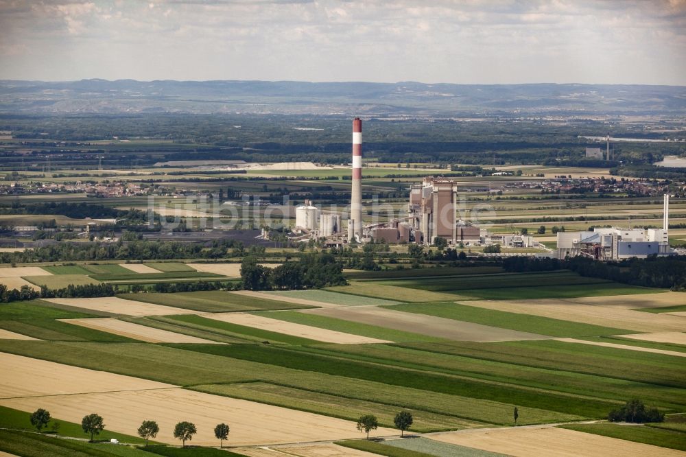 Luftbild Dürnrohr - Kraftwerksanlagen des Heizkraftwerkes Dürnrohr in Dürnrohr in Niederösterreich, Österreich